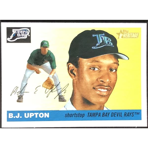 2005 TOPPS HERITAGE B.J. UPTON ROOKIE CARD