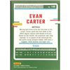 Image 2 : 2023 DONRUSS YELLOW PARALLEL EVAN CARTER ROOKIE CARD