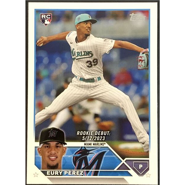 2023 TOPPS EURY PEREZ ROOKIE CARD