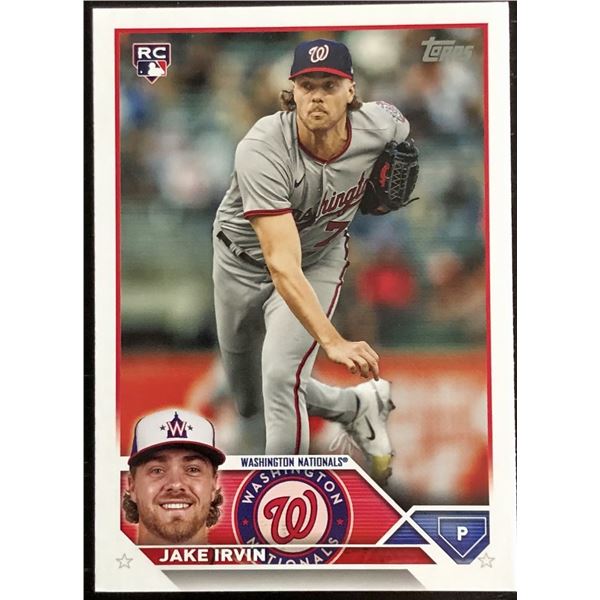 2023 TOPPS JAKE IRVIN ROOKIE CARD