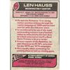 Image 2 : 1977 TOPPS LEN HAUSS