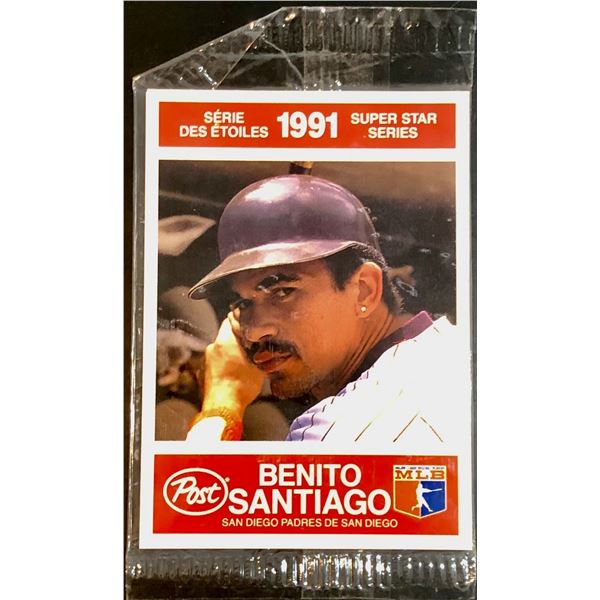 1991 POST CEREAL BENITO SANTIAGO / SANDY ALOMAR JR. ROOKIE CARD