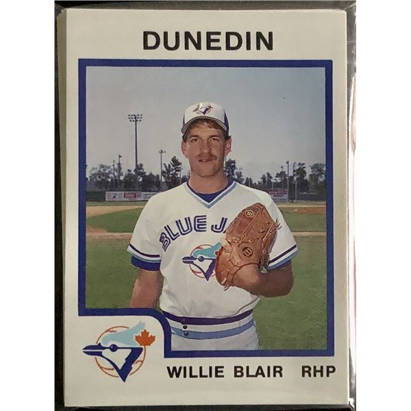 1986 PROCARDS DUNEDIN BLUE JAYS TEAM SET - WILLIE BLAIR