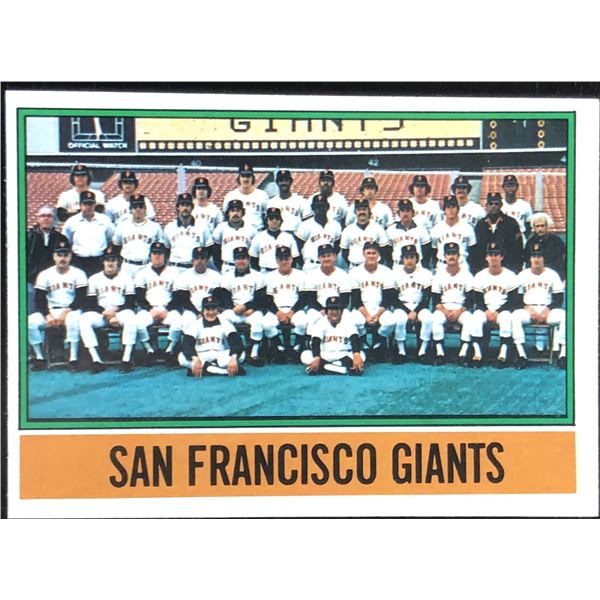1976 TOPPS SAN FRANCISCO GIANTS