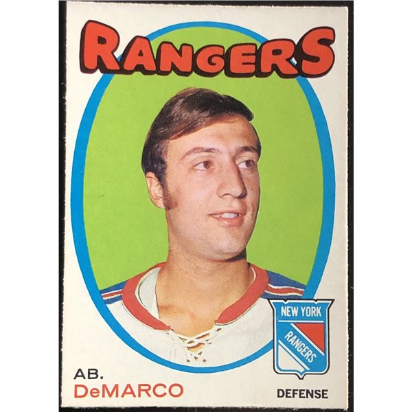 1971-72 O-PEE-CHEE AB DEMARCO ROOKIE CARD