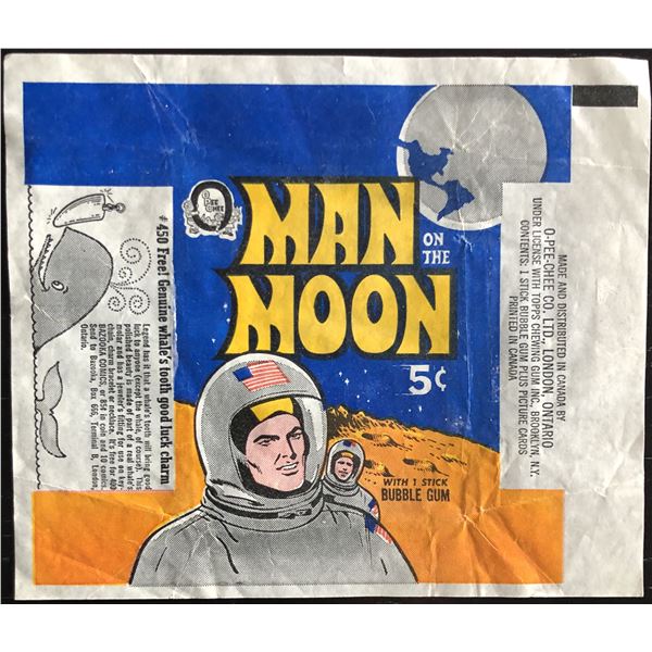 1969 O-PEE-CHEE MAN ON THE MOON WRAPPER