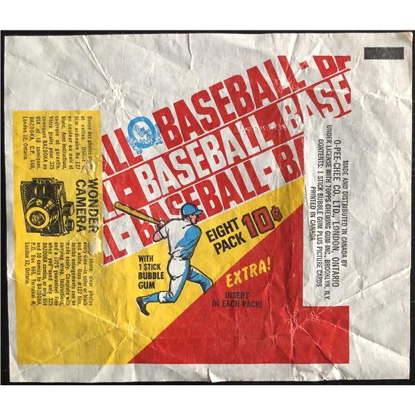 1970 O-PEE-CHEE BASEBALL WRAPPER