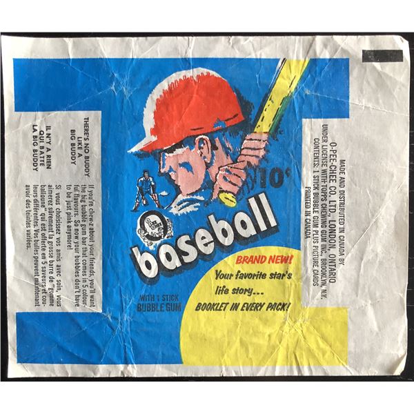 1971 O-PEE-CHEE BASEBALL WRAPPER