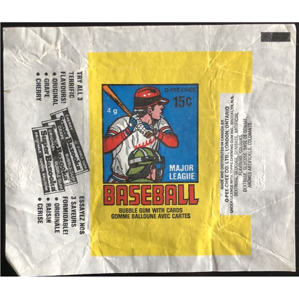 1979 O-PEE-CHEE BASEBALL WRAPPER