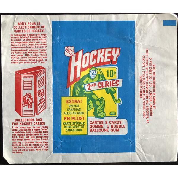 1972-73 O-PEE-CHEE HOCKEY WRAPPER - 2nd SERIES