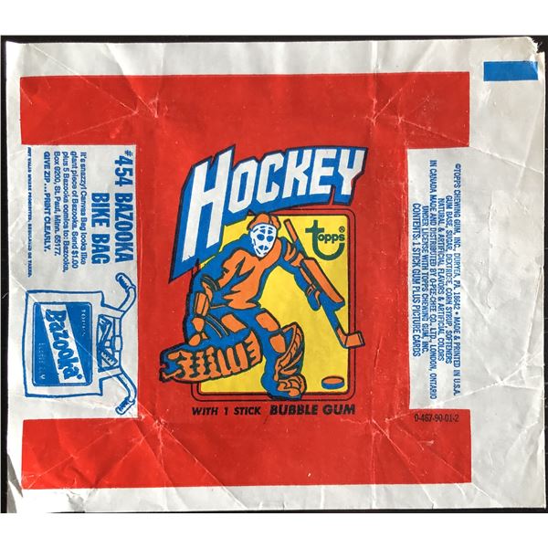 1972-73 TOPPS HOCKEY WRAPPER