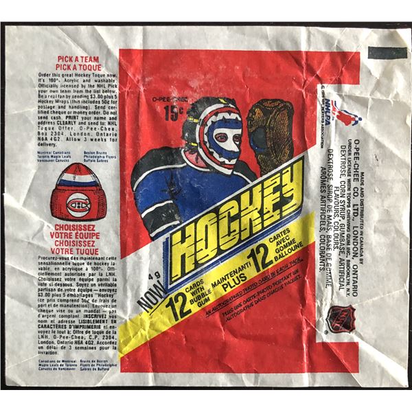 1977-78 O-PEE-CHEE HOCKEY WRAPPER