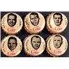 Image 1 : 1965 COCA COLA CFL BOTTLE CAPS - WINNIPEG BLUE BOMBERS (6)