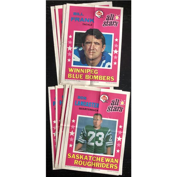 1971 O-PEE-CHEE CFL POSTERS - COMPLETE SET