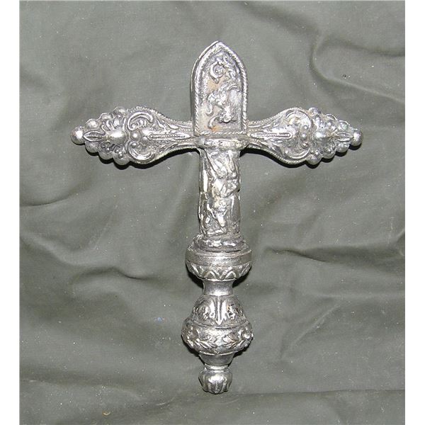 Early pewter religious cross