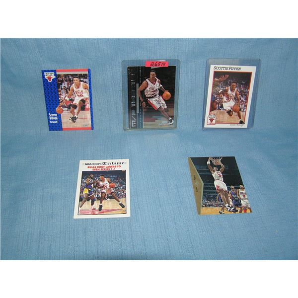 Collection of vintage Scottie Pippen all star basketball cards