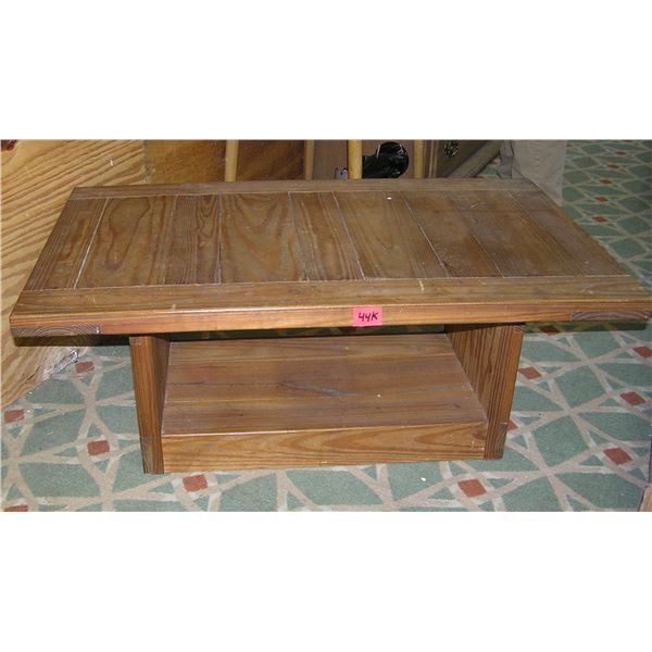 Vintage hardwood coffee table
