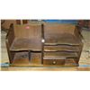 Image 1 : Pine table top desk with drawer and multiple mail slots