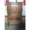 Image 1 : Antique walnut curio cabinet heavily carved