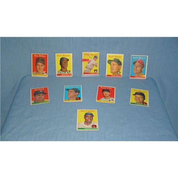 Group of 1958 Topps baseball cards
