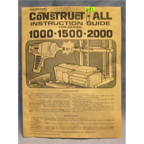 Trans-o-gram Construct All instruction guide
