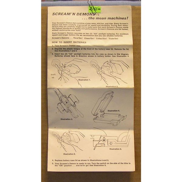 Vintage Hasbro Scream 'n Demons brochure