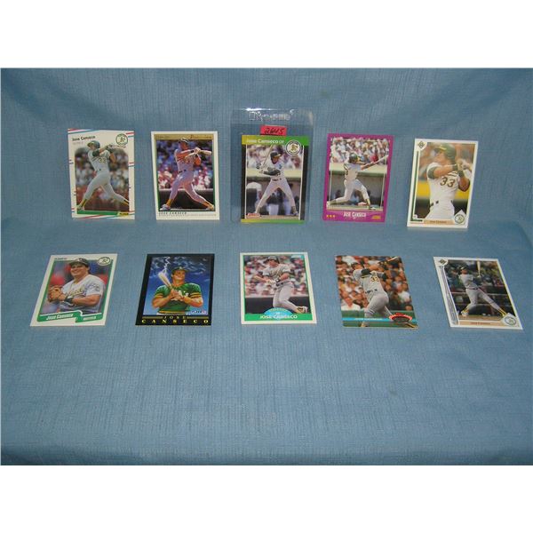 Collection of vintage Jose Conseco all star baseball cards