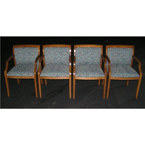 Group of 4 Mid Century modern arm chairs