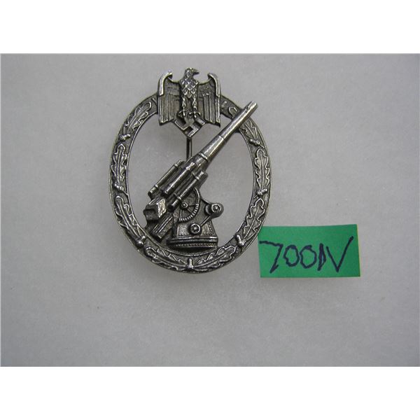 German Army Flak badge antique silver colored WWII style