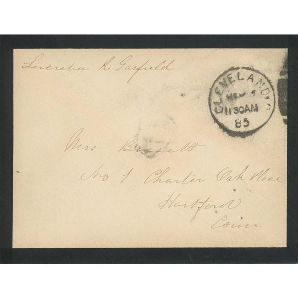 First Lady Lucretia Garfield signed envelope