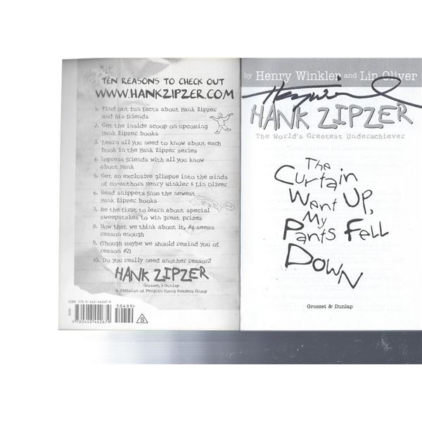 Henry Winkler signed children's book