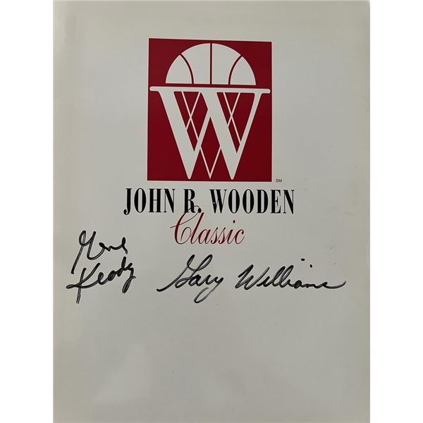 John R. Wooden Classic Gene Keady and Gary Williams signed program