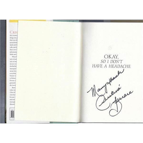 Cristina Ferrara signed book