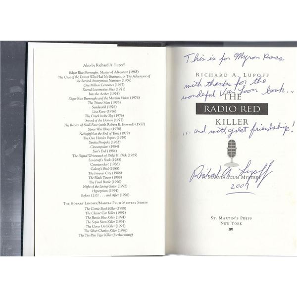 The Radio Red Killer Richard A. Lupoff signed book