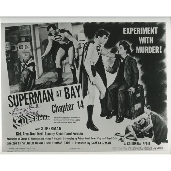 Superman Tommy Bond / Jimmy signed photo. GFA Authenticated