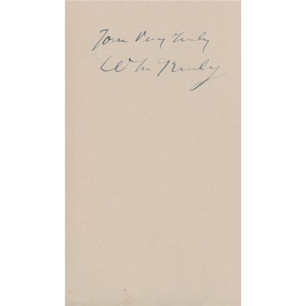 William McKinley signature cut. GFA Authenticated