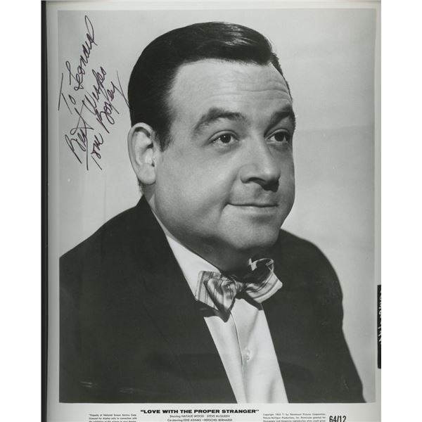 Tom Bosley signed "Love With the Proper Stranger" movie photo