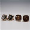 Image 4 : 8pc 4 Pair Mid-Century Gold Tone Men's Cufflinks