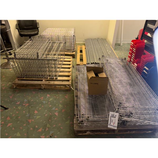LOT:ÉTAGÈRES EN FIL MÉTAL (18*48"x18" 40*36"x16") *DÉMONTÉE*