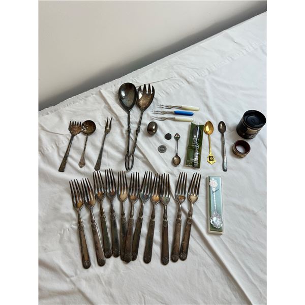 Silverplated Utensils & Souvenir Spoons