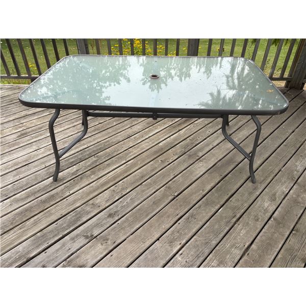 Glass Top Patio Table