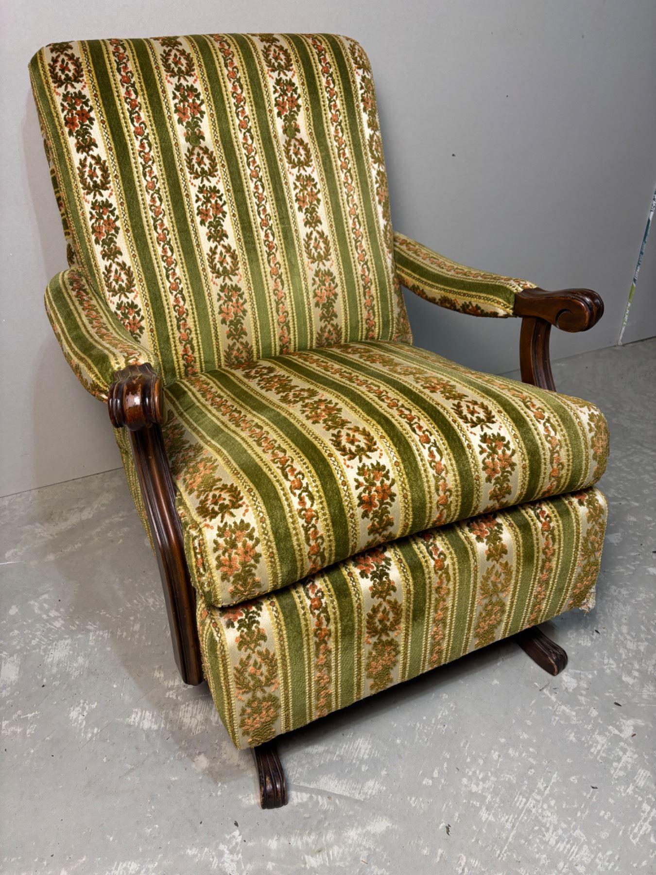 Vintage Upholstered Rocking Chair - Sunrise Estate Services Ltd