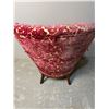 Image 4 : Vintage Fuchsia Upholstered Armchair