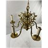 Image 3 : Vintage Brass Chandelier