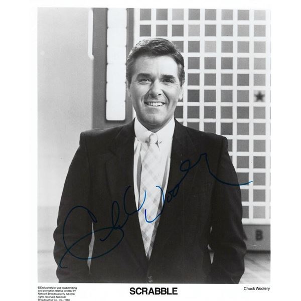 Scrabble Chuck Woolery signed photo