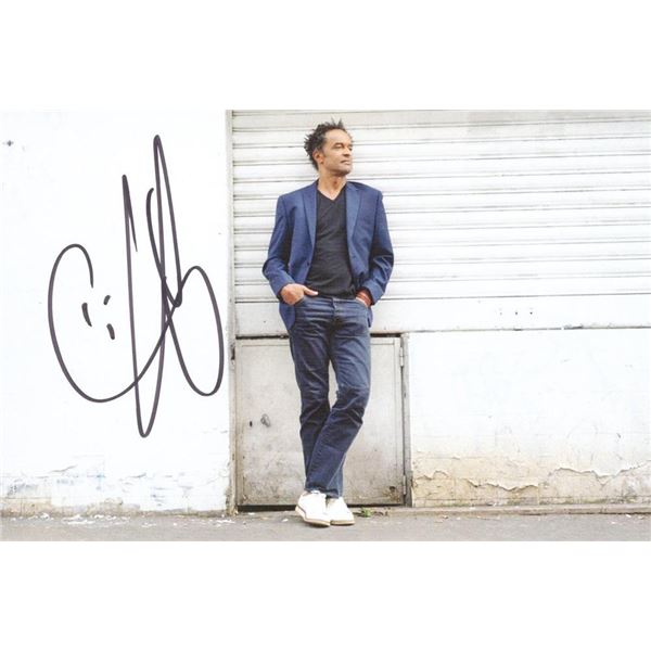 Tennis star Yannick Noah signed postcard