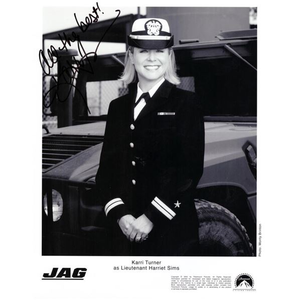 JAG Karri Turner signed photo