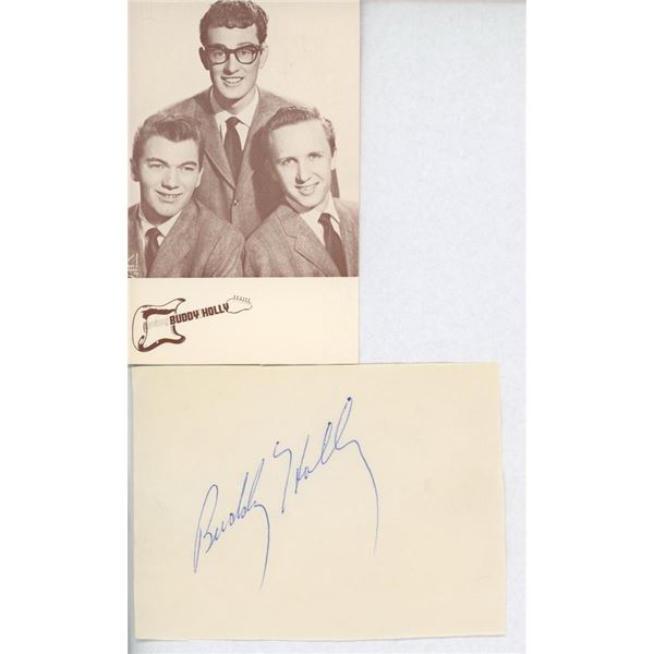 Buddy Holly signature cut. GFA Authenticated