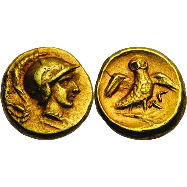 Tarentum Pyrrhus stratège, roi d'Épire 280-275 avant J.C. 1/8 statère, 280, avant J.C. AU 1.06 g.  R
