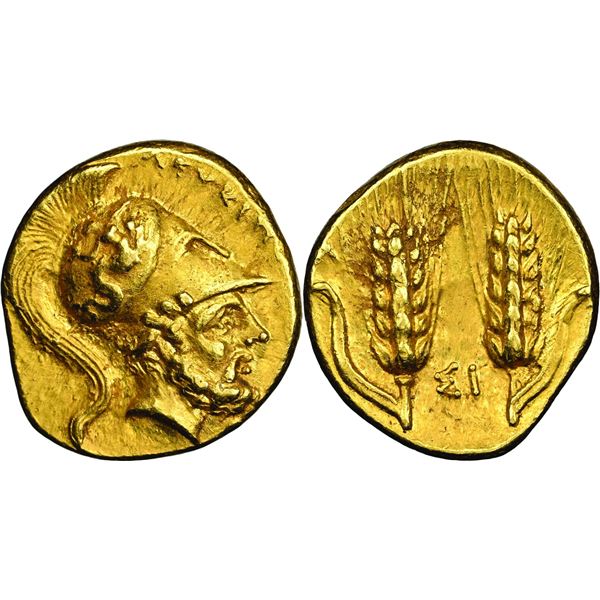 1/3 Statère vers 330 av. J.C., AU 2.85 g.   Avers : ΛΕΥΚΙ[x=